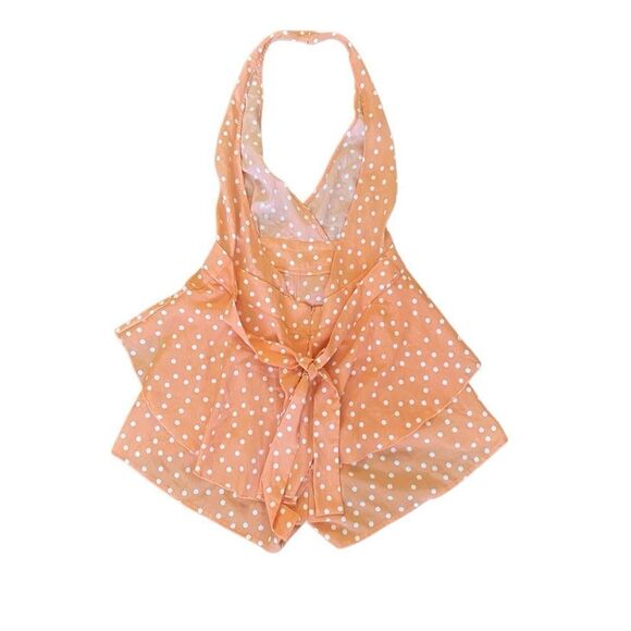 NWOT Pretty Little Thing Polkadot Halter Playsuit/Romper. Size 8. - Picture 6 of 10